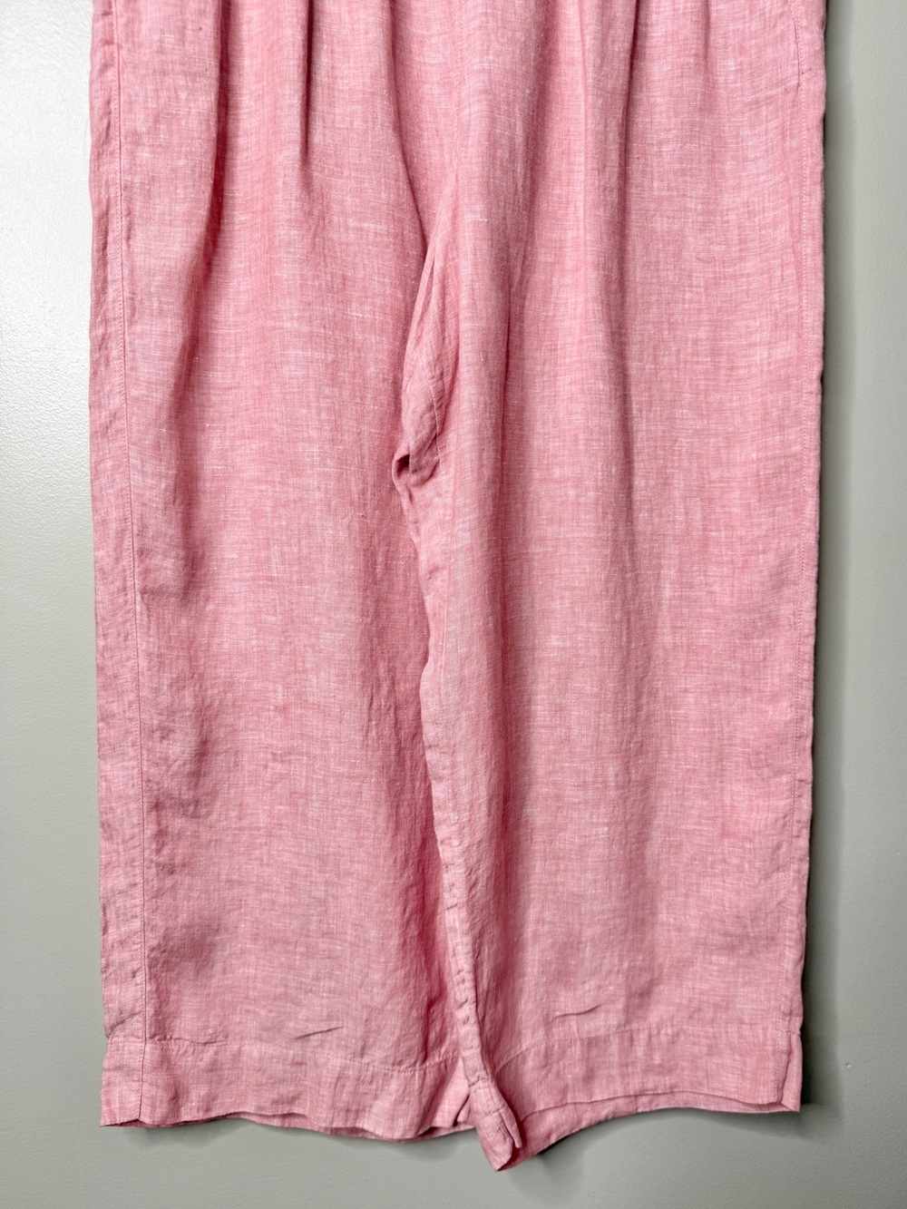 Tahari Linen Wide Leg Pull On Pants Casual Summer Vacation Pink Women's Size XL - Picture 6 of 8